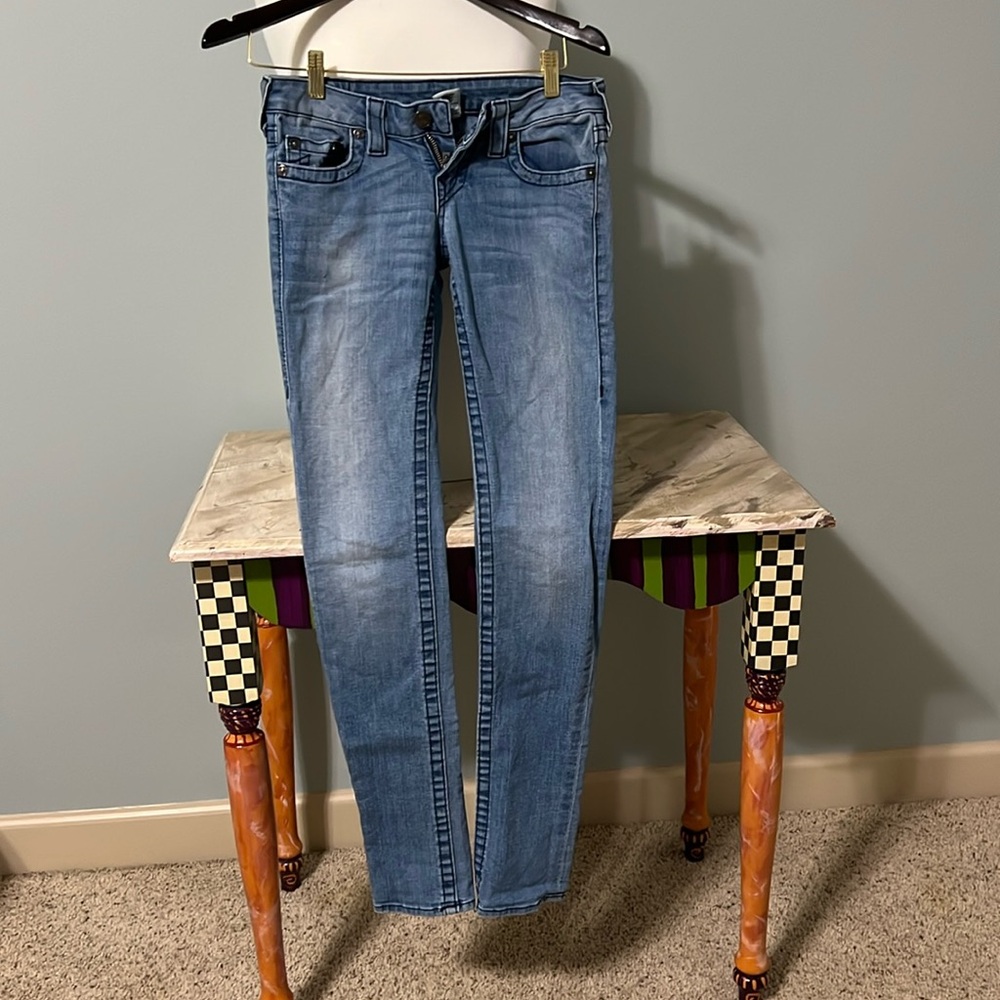 True Religion skinny low cut jeans